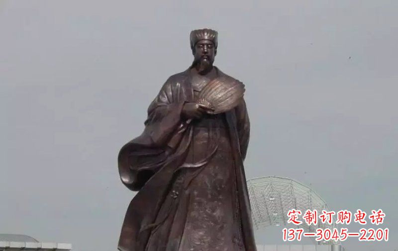 常州广场诸葛亮古代名人铜雕