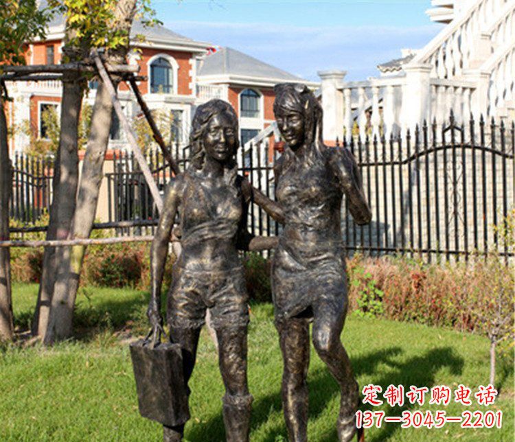 常州精致温润的女孩铜雕