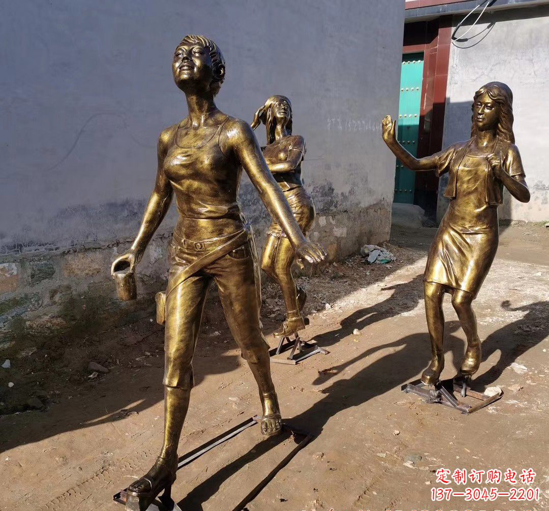 常州美女铜雕,精美绝伦!