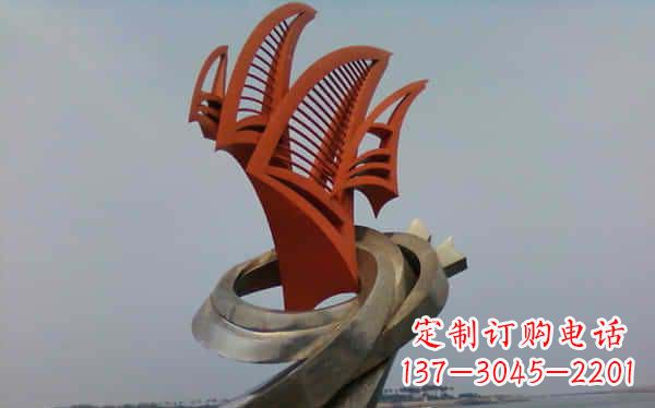 常州定制不锈钢帆船雕塑