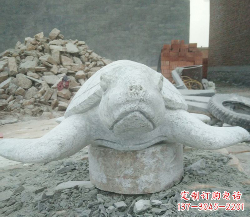 常州海边动物海龟石雕