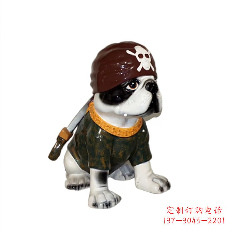 常州海盗斗牛犬雕塑,精美外观,彰显激情