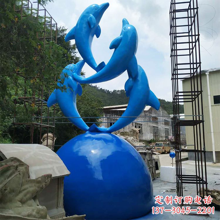 常州海豚玻璃钢景观雕塑