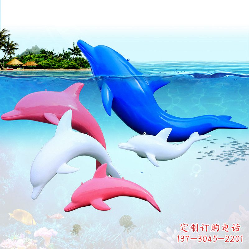 常州海豚彩绘玻璃钢雕塑