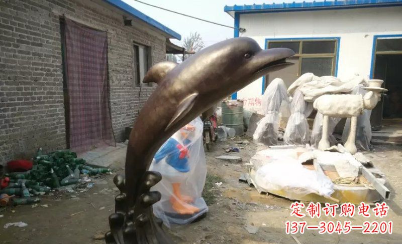 常州海豚精美铜雕,给你不一样的视觉享受