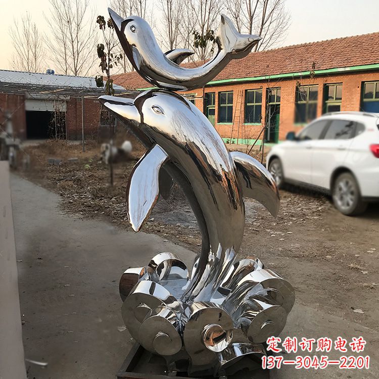常州海豚不锈钢雕塑,带来动人惊喜