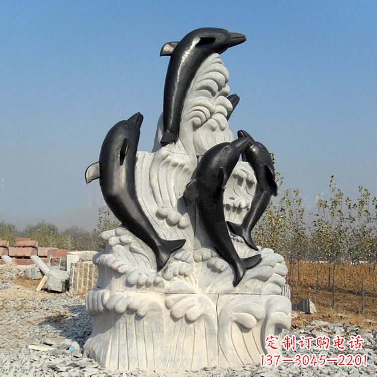 常州中领雕塑公司推出一款新的艺术品——海豚石…