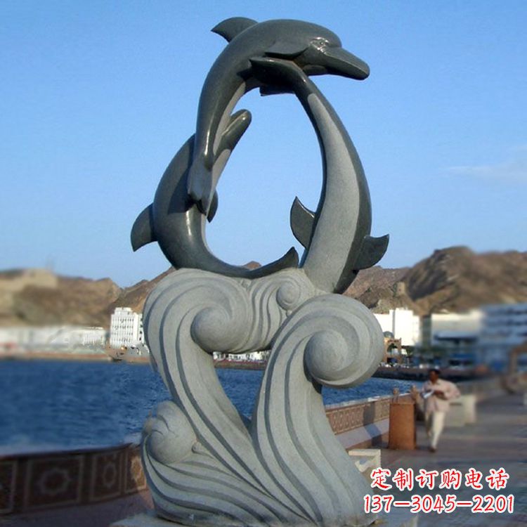常州欣赏海豚石雕塑的美丽