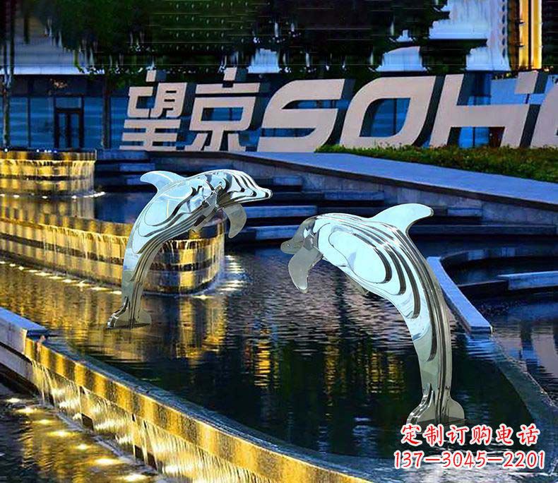 常州可爱海豚不锈钢雕塑