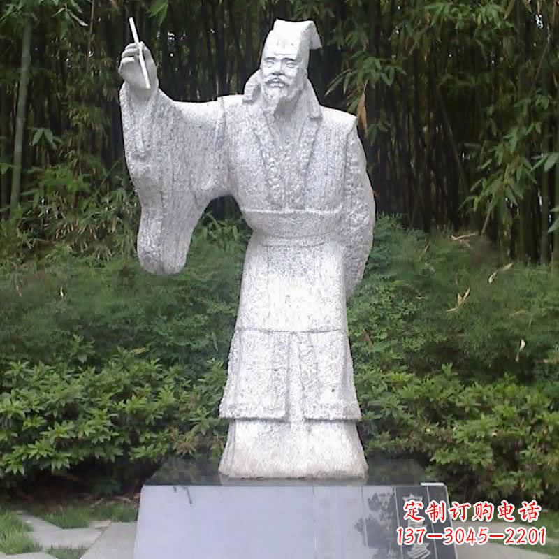 常州汉白玉白居易石雕像-中国古代著名诗人历史文化名人雕塑
