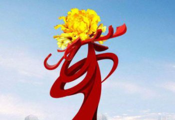 常州中领雕塑：牡丹花开，把美景永久定格