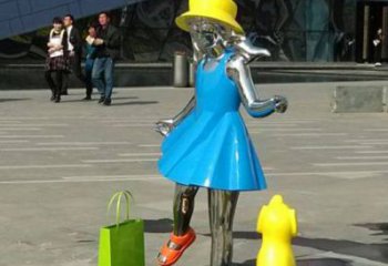 常州中领雕塑：极致的不锈钢小女孩雕塑