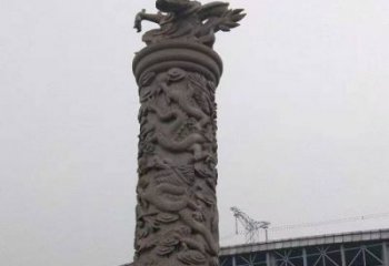 常州中领雕塑|仿古盘龙柱石雕
