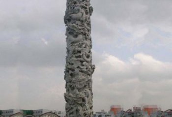 常州精美仿古盘龙柱石雕