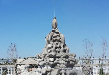 常州令人称羡的广场龙龟喷泉石雕