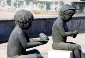常州儿童景观铜雕，携带童趣的青蛙