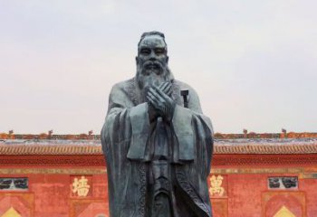 常州广场青铜孔子像铜鼎