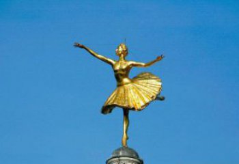 常州精美手工跳芭蕾舞的西方女人铜雕