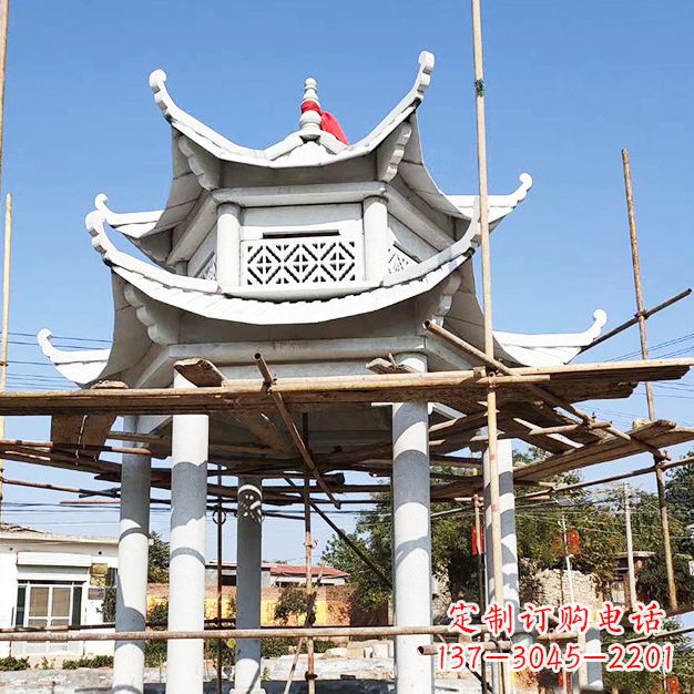 常州汉白玉大理石凉亭雕塑