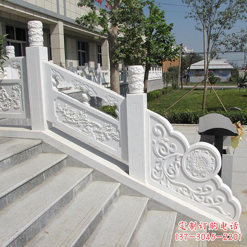 常州精美定制,汉白玉大理石栏板雕塑