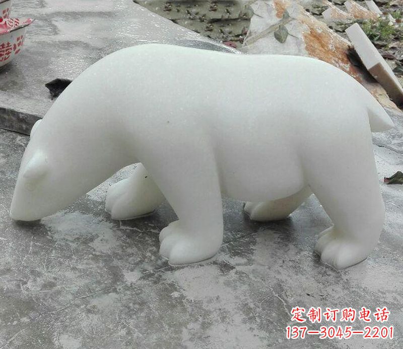 常州汉白玉动物雕塑·北极熊