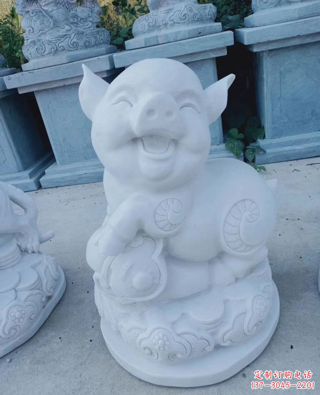 常州领雕塑--汉白玉公园动物十二生肖石雕