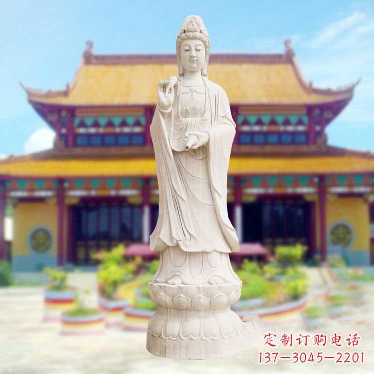 常州精美观音石雕,给你灵动的祝福
