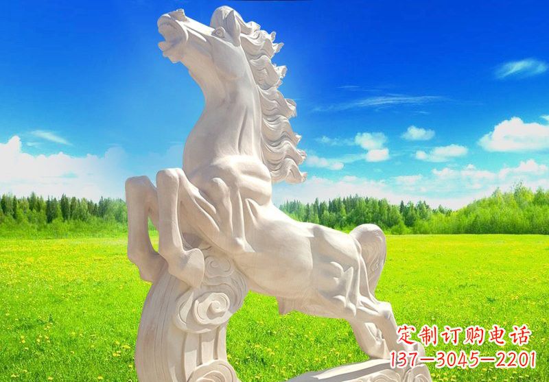 常州汉白玉广场奔马石雕