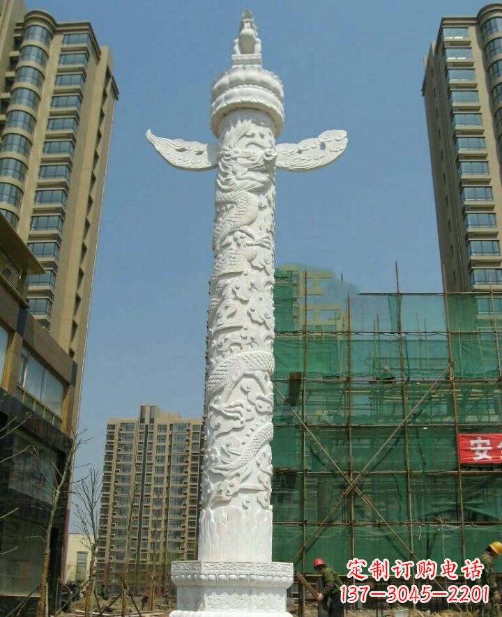 常州汉白玉华表雕塑,精致美观、质量一流
