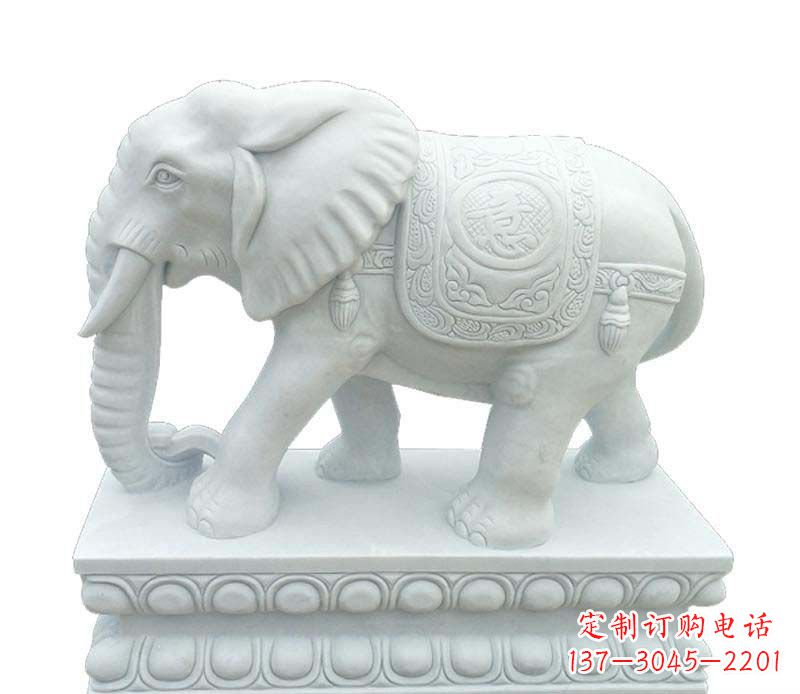 常州华丽之美,汉白玉大象雕塑