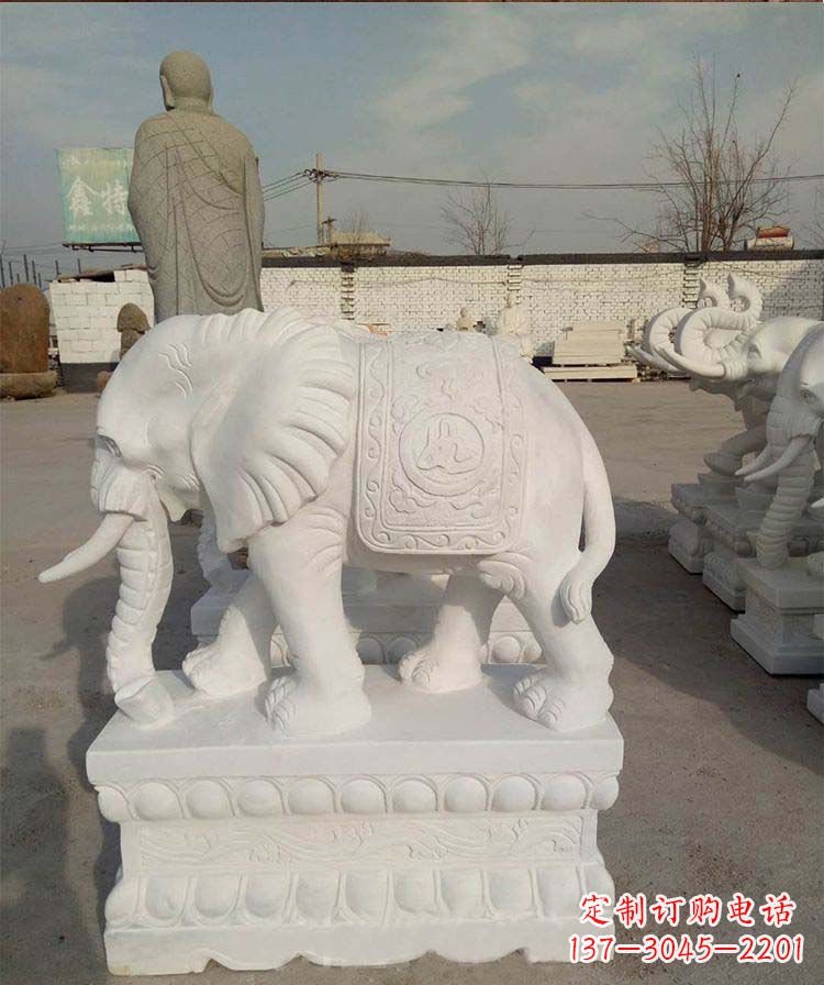 常州汉白玉大象雕塑是一款新颖、具有吉祥寓意的…