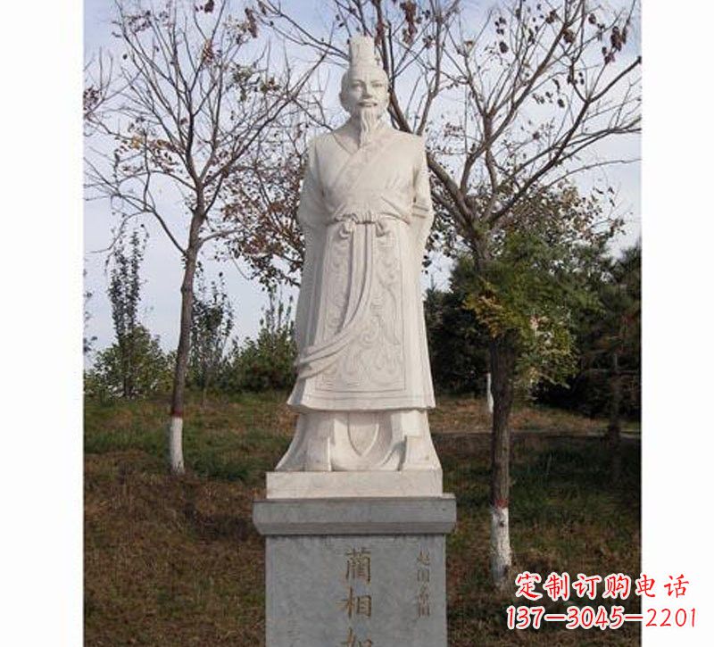 常州汉白玉蔺相如古代名人石雕