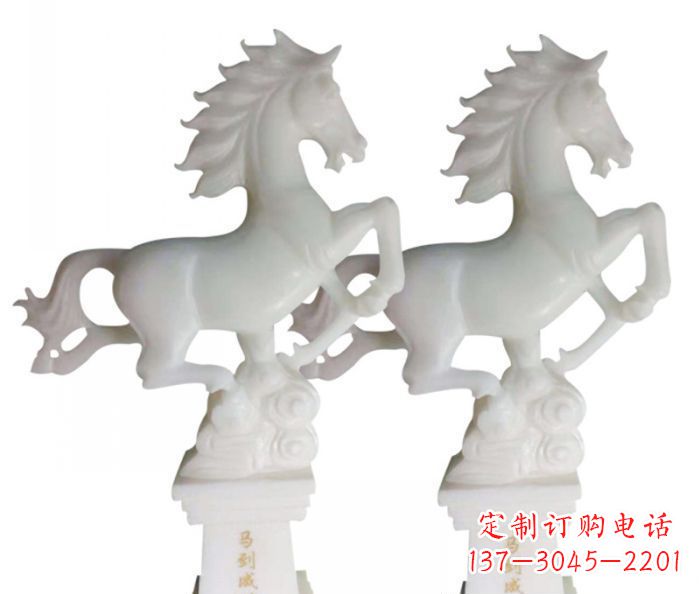 常州汉白玉马雕塑,以自然质朴大气