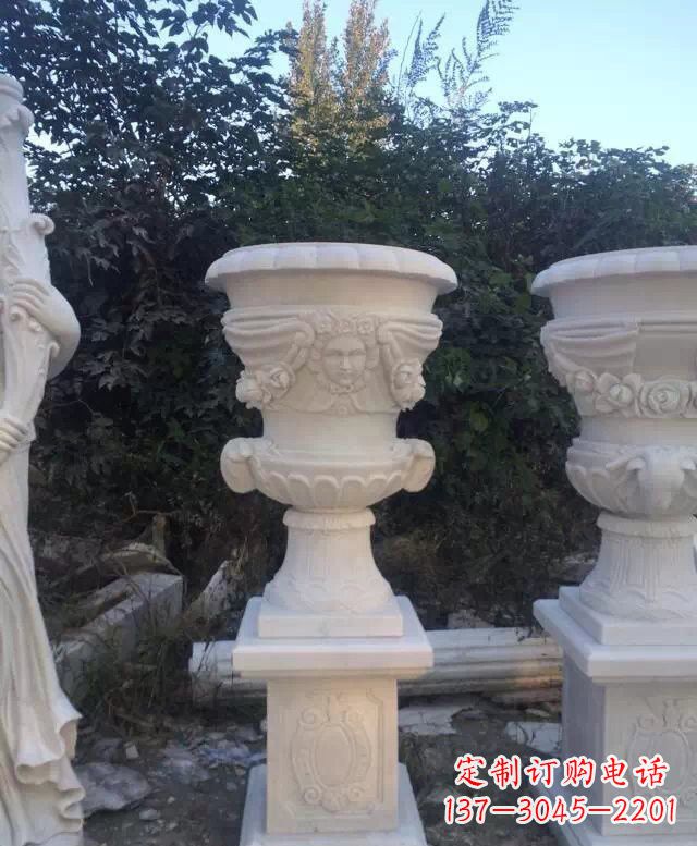 常州汉白玉艺术雕塑花盆