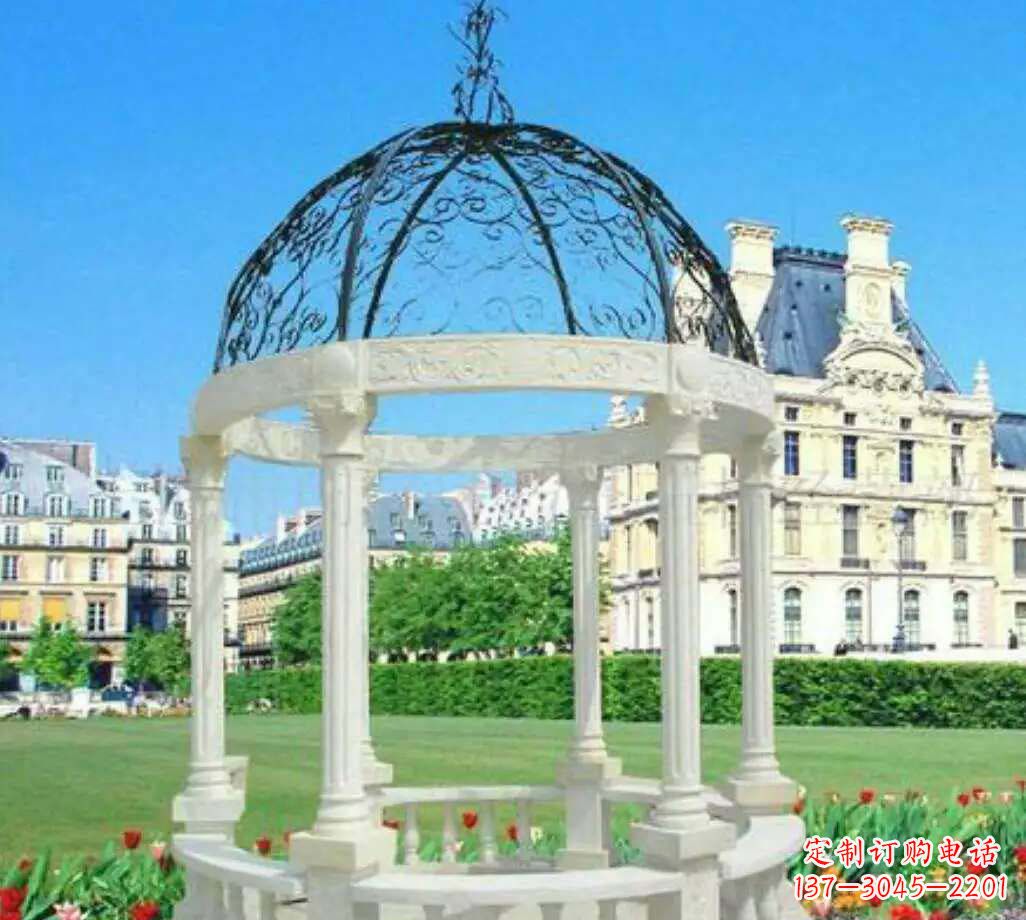 常州汉白玉欧式雕塑凉亭,搭建完美凉夏