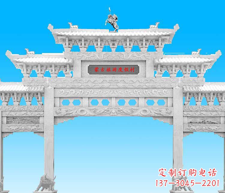 常州汉白玉牌楼雕塑