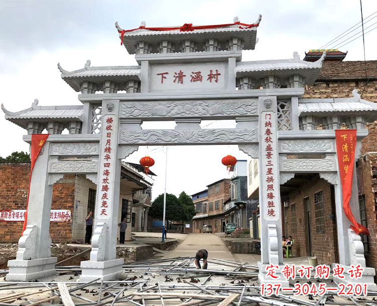 常州汉白玉牌坊石雕