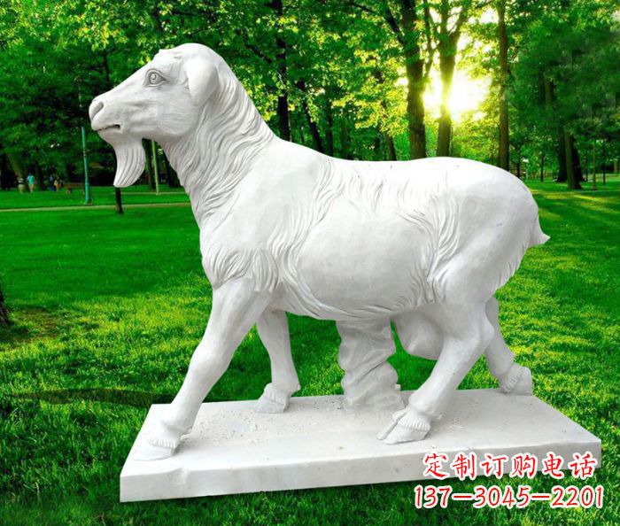 常州中领雕塑:精美山羊石雕