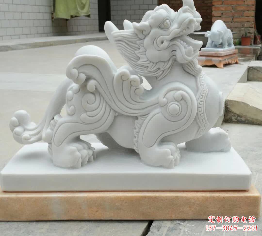 常州汉白玉神兽貔貅雕塑