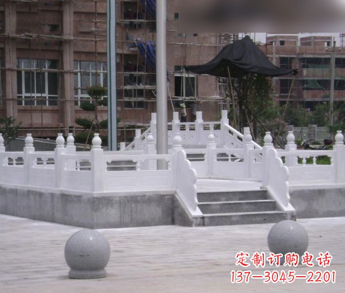 常州汉白玉校园升旗台石雕