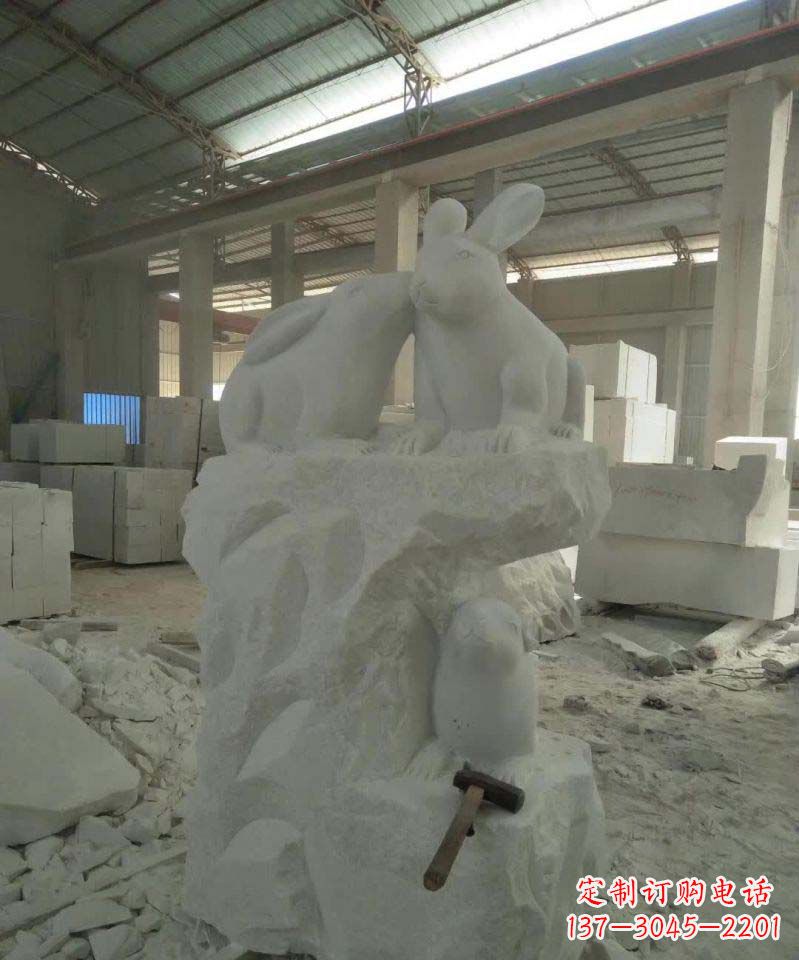 常州精美的中国古典生肖兔雕塑