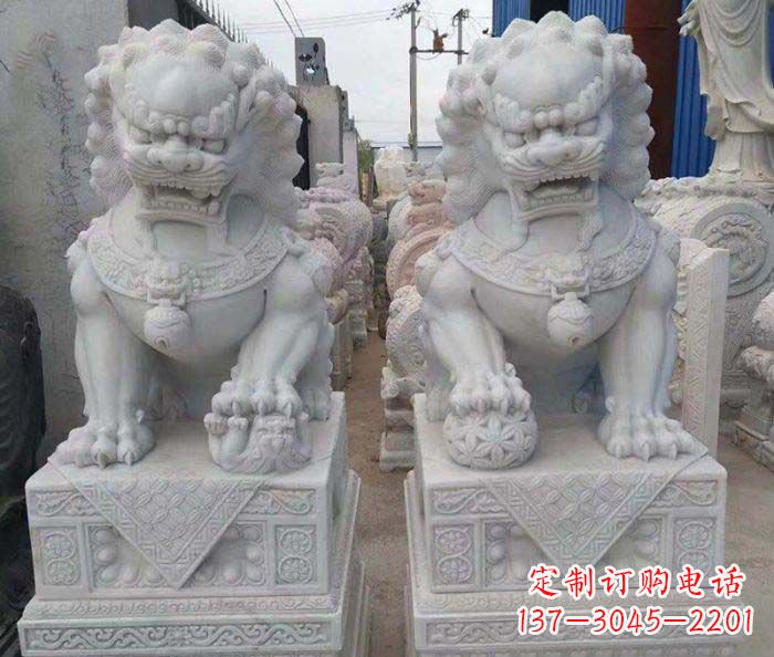 常州中领雕塑狮子石雕助您招财无忧