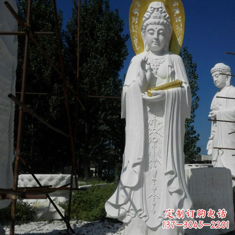 常州汉白玉石雕佛像石头观音