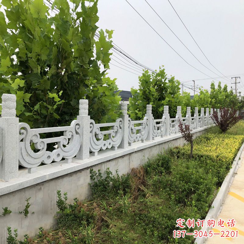 常州汉白玉石栏杆雕塑,精雕细琢,精美无比