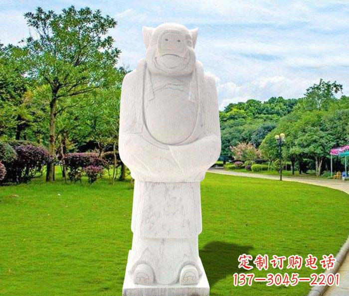 常州汉白玉兽首人身十二生肖公园石雕