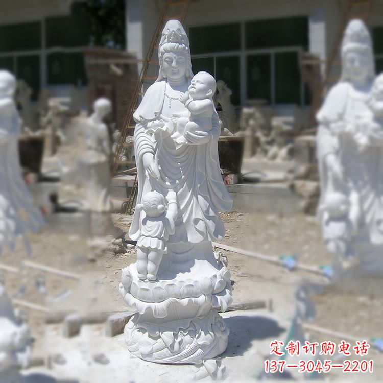 常州汉白玉送子观音雕塑