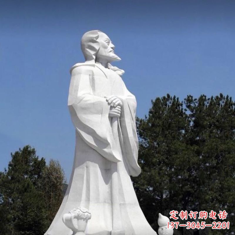 常州汉白玉陶渊明石雕,中国历史文化人物古代著名田园诗人
