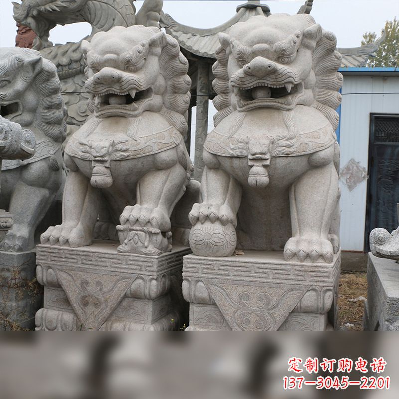 常州精美雕刻,汉白玉天安门石狮子