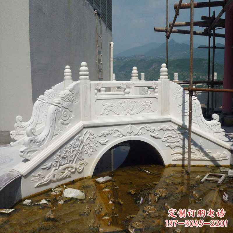 常州汉白玉庭院装饰石桥雕塑