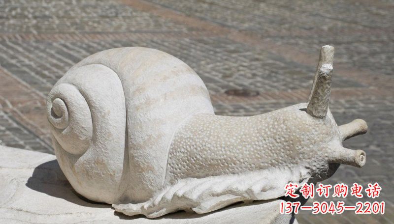 常州汉白玉蜗牛动物石雕